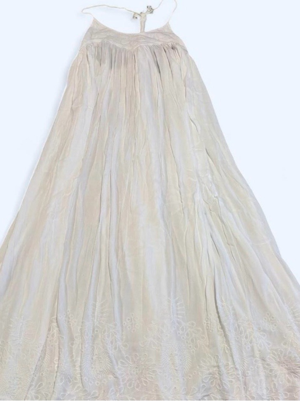 Light Cream Maxi Dress - Flowy Boho Style